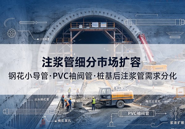 霍邱注浆管细分市场扩容，隧道钢花小导管、PVC 袖阀管、桩基后注浆管需求分化